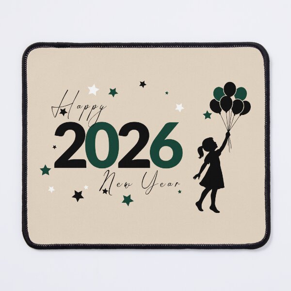 Item preview, Happy new year 2026 celebration card. Kids holding line with balloons in hand designed and sold by AtonuHaque.