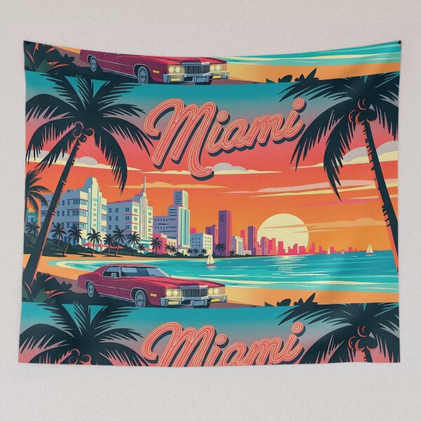 Item preview, Miami retro designed and sold by RadiantGraphics.