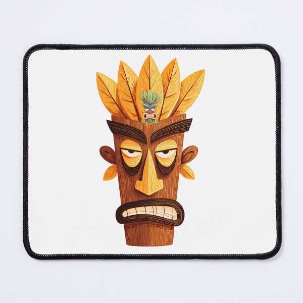 Item preview, Angry Tiki Mask Tribal Jungle Totem Illustration designed and sold by DesignArtist.ia.