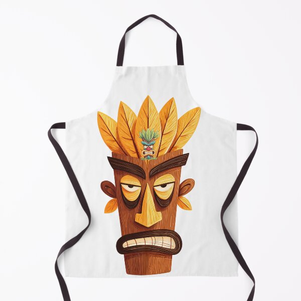 Item preview, Angry Tiki Mask Tribal Jungle Totem Illustration designed and sold by DesignArtist.ia.