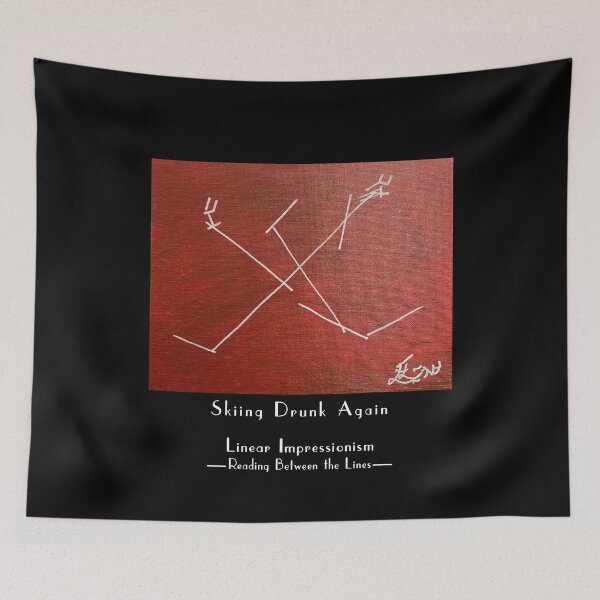 Item preview, Skiing Drunk Again designed and sold by Linear Impressionism.