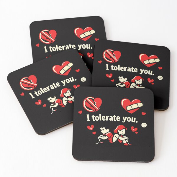 Item preview, I Tolerate You – Anti-Valentine Graphic designed and sold by FrameFlow.