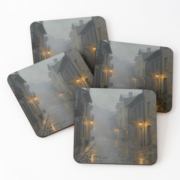 Item preview, Rainy Night in Old Town – Fog, light and quiet alleys full of urban poetry designed and sold by FotoworldEdel.