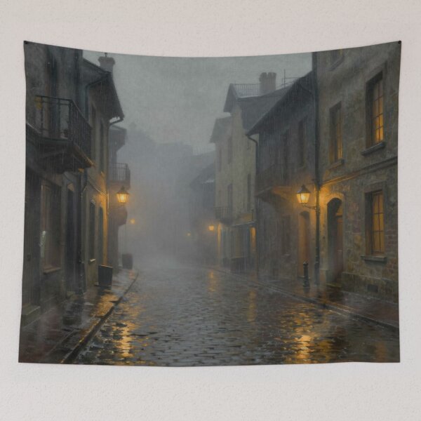 Item preview, Rainy Night in Old Town – Fog, light and quiet alleys full of urban poetry designed and sold by FotoworldEdel.