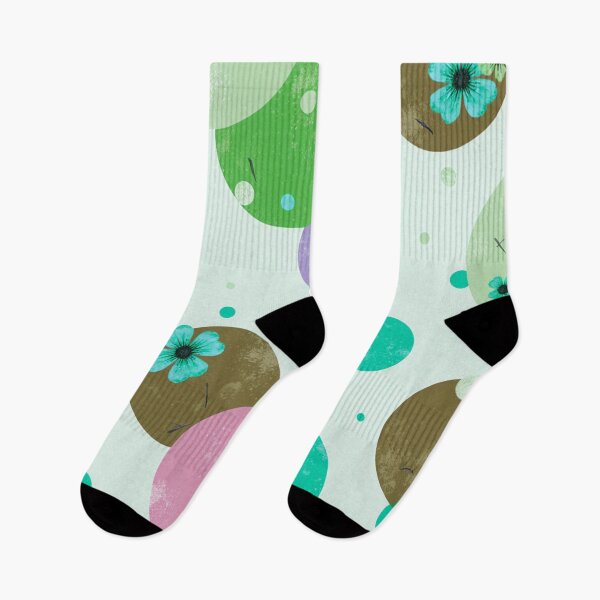 Item preview, Abstract Color Dots with Floral Accents designed and sold by joycrysstudio.