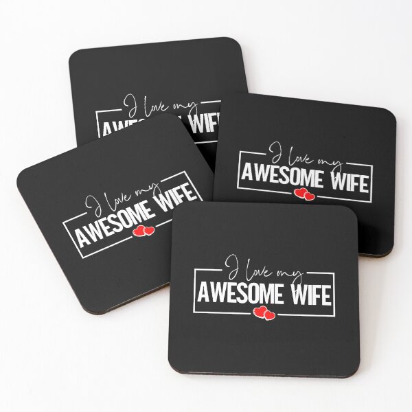 Item preview, I Love My Avesome Wife - Perfect Love Typography Gift, W designed and sold by HGstudioDesign.