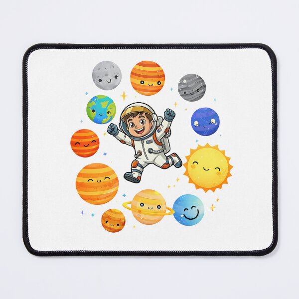 Item preview, Beak Bros Junior Solar System Adventure Cute Astronaut & Happy Planets designed and sold by BeakBros.