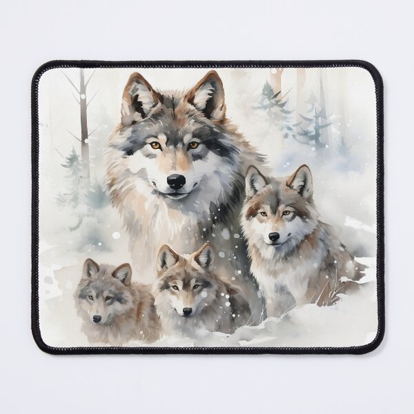 Item preview, Wolf Family in Winter Forest designed and sold by kakanto.