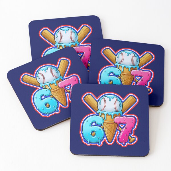 Item preview, Baseball Ice Cream Drip Home Plate 67  designed and sold by WoodburyLake.