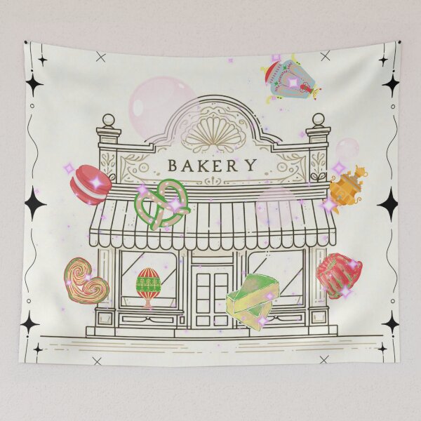 Item preview, Magical Bakery Illustration – Dreamy Cake Shop with Floating Desserts designed and sold by Sugar Wisdom .
