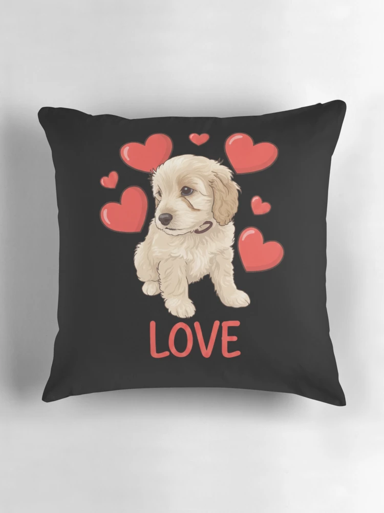 Thumbnail 3 of 4, Pillow, Cockapoo Love designed and sold by RNTStudio.