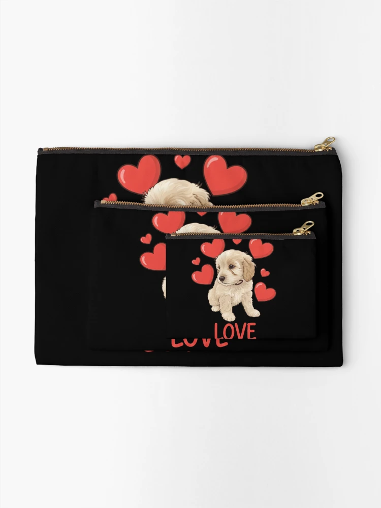 Thumbnail 2 of 4, Zipper Pouch, Cockapoo Love designed and sold by RNTStudio.