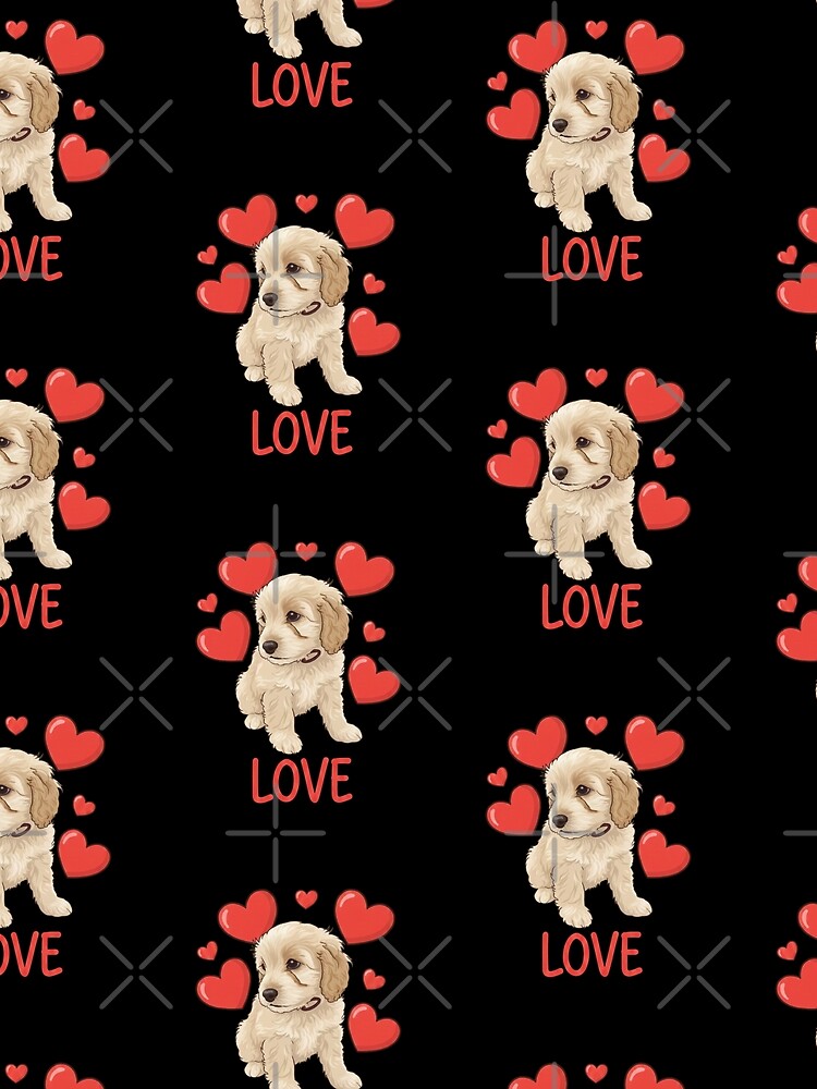 Thumbnail 3 of 3, Scarf, Cockapoo Love designed and sold by RNTStudio.