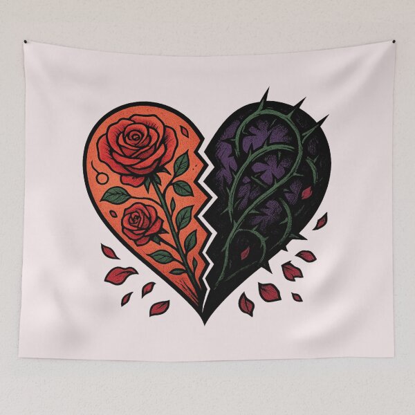 Item preview, Heart Rose and Thorn Art designed and sold by Planetporridge.