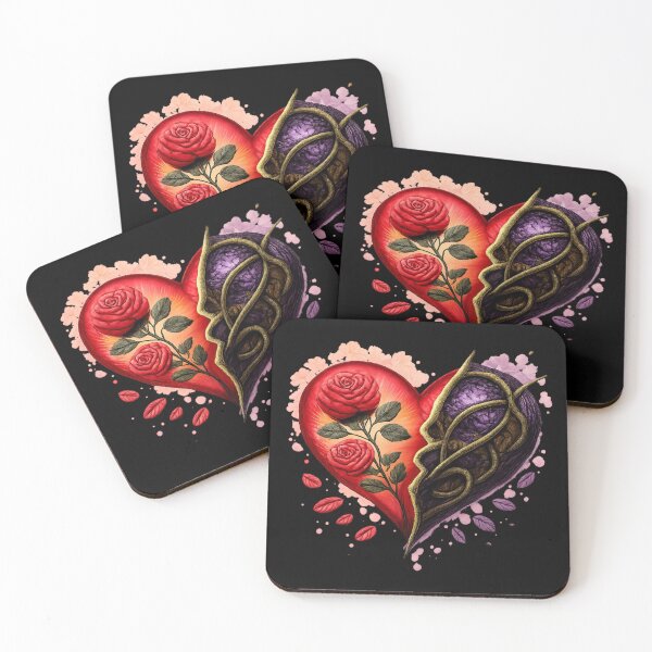 Item preview, Heart Rose and Thorn Artwork designed and sold by Planetporridge.