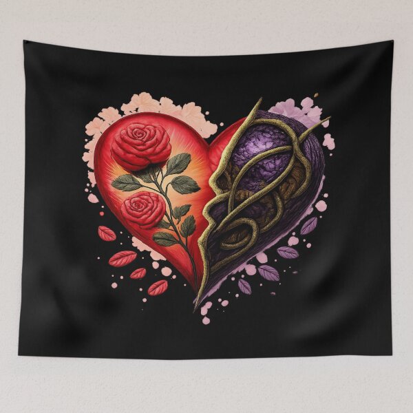 Item preview, Heart Rose and Thorn Artwork designed and sold by Planetporridge.
