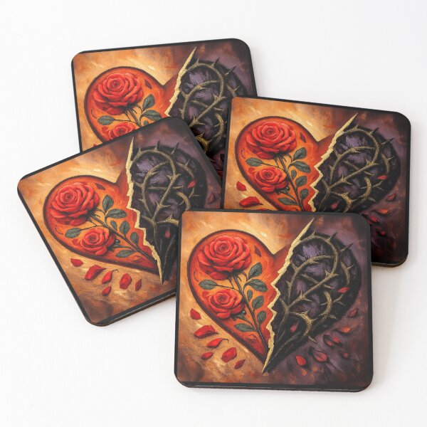 Item preview, Heart Rose and Thorn Graphic designed and sold by Planetporridge.