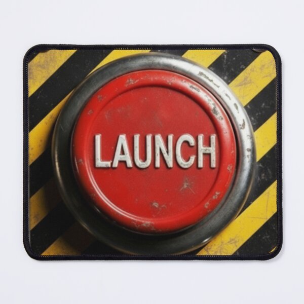 Item preview, Red Launch Button - Do Not Press Sticker designed and sold by octozap.
