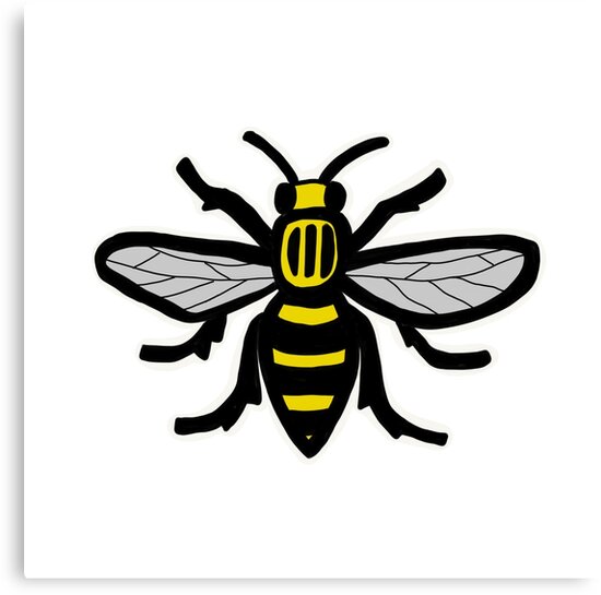 "A Manchester Bee" Canvas Prints by trobertsonart Redbubble