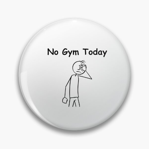 Item preview, No Gym Today Funny Sad Figure Sarcastic Pun, Funny Stick Man Figure Joke Slogan Gift Idea designed and sold by adjamine.