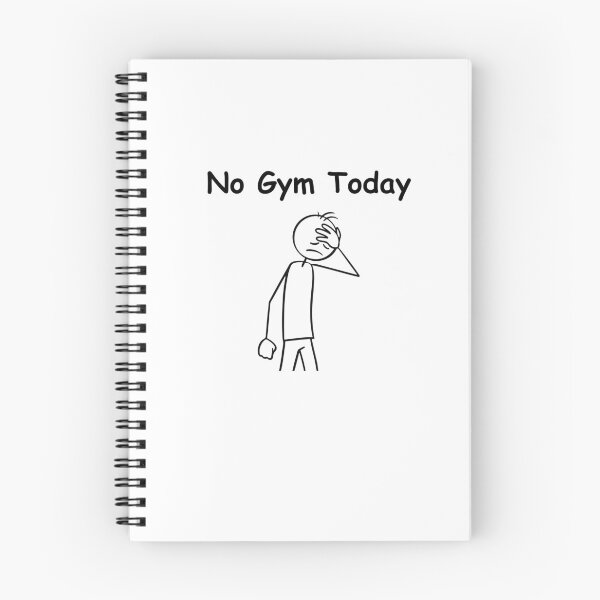 Item preview, No Gym Today Funny Sad Figure Sarcastic Pun, Funny Stick Man Figure Joke Slogan Gift Idea designed and sold by adjamine.