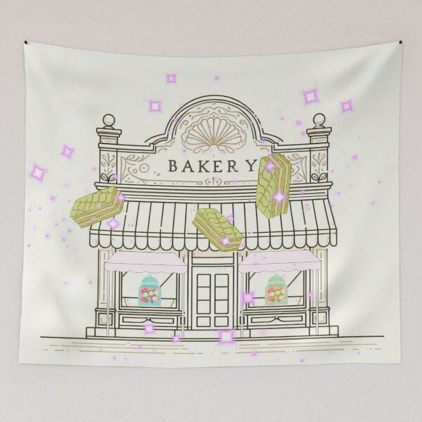 Item preview, Magical Bakery Illustration – Dreamy Cake Shop with Floating Desserts designed and sold by Sugar Wisdom .