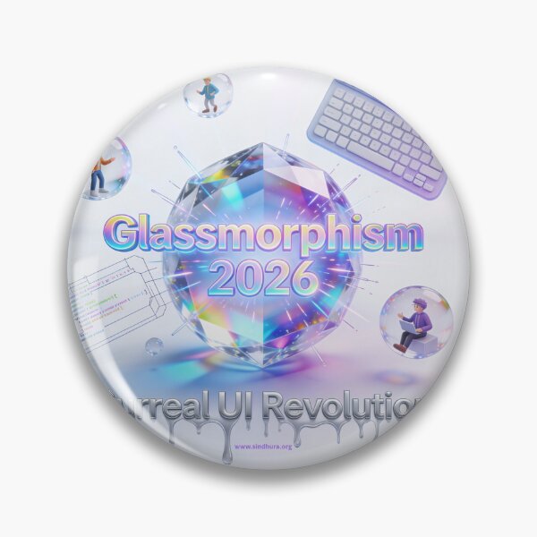 Item preview, Glassmorphism 2026 - Surreal UI Revolution Poster designed and sold by Vinaybharadwaj.