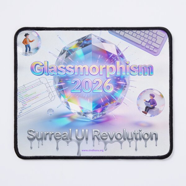 Item preview, Glassmorphism 2026 - Surreal UI Revolution Poster designed and sold by Vinaybharadwaj.