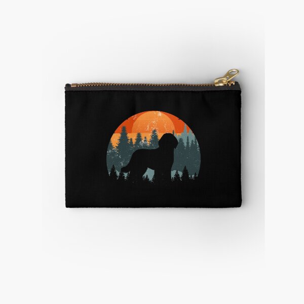 Item preview, Retro Sunset Vintage Forest Mountains Pyredoodle Gift designed and sold by Guarddogdrive.