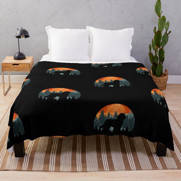 Item preview, Retro Sunset Vintage Forest Mountains Pyredoodle Gift designed and sold by Guarddogdrive.
