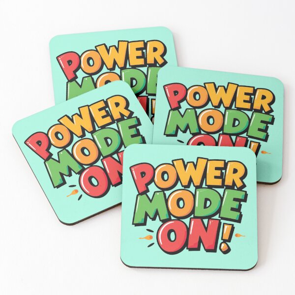 Item preview, Power Mode On Fitness Typography designed and sold by madwordlab.