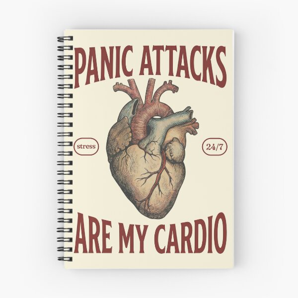 Item preview, Panic Attacks Are My Cardio - Funny Anatomical Heart Anxiety Humor designed and sold by ThirdEyeDesign1.