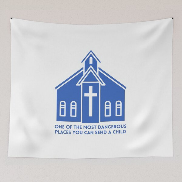 Item preview, One of the most dangerous places you can send a child- Atheist - Anti Organized Religion designed and sold by EvergreenRevolt.