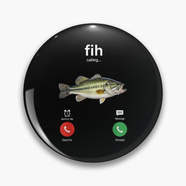 Item preview,  Fih Calling Decline Accept Phone Call Funny Fish designed and sold by CameronTheBro.