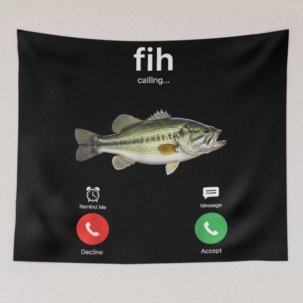Item preview,  Fih Calling Decline Accept Phone Call Funny Fish designed and sold by CameronTheBro.