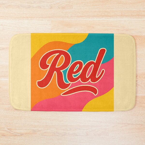 Item preview, "Red" written in cursive, colorful design  designed and sold by Moonshroomarts.
