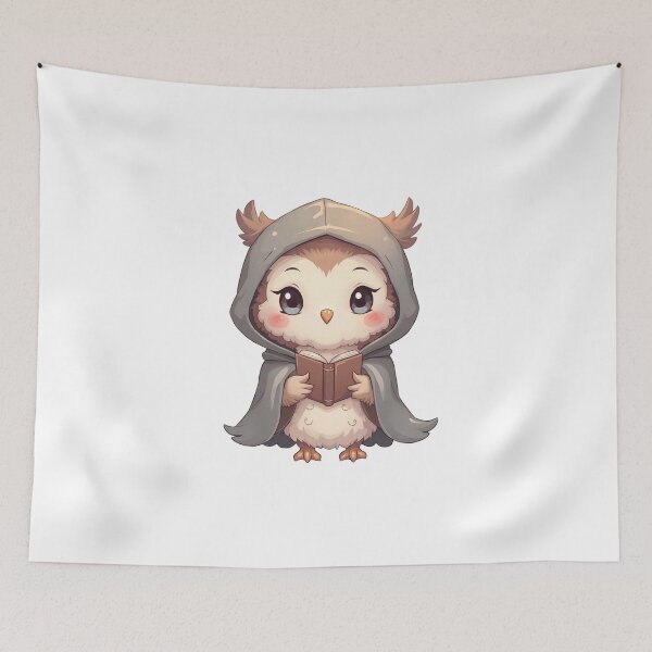 Item preview, Cozy Owl Mage – Cute Kawaii Fantasy Character designed and sold by santi-ia.