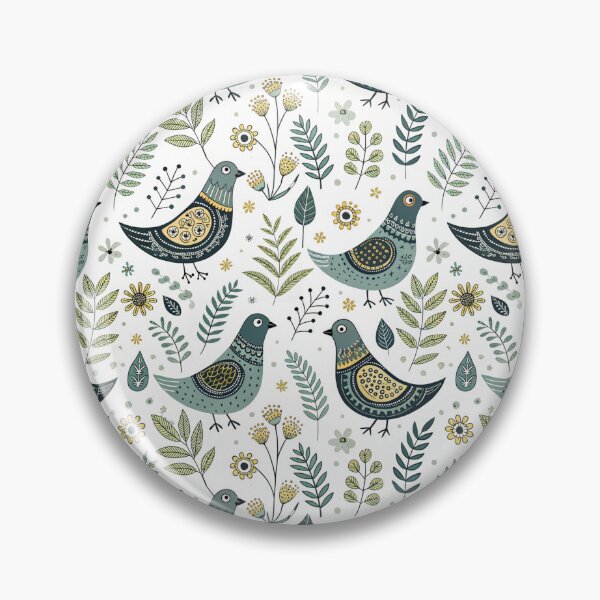 Item preview, Nordic Folk Garden Birds designed and sold by Shuga-Design.