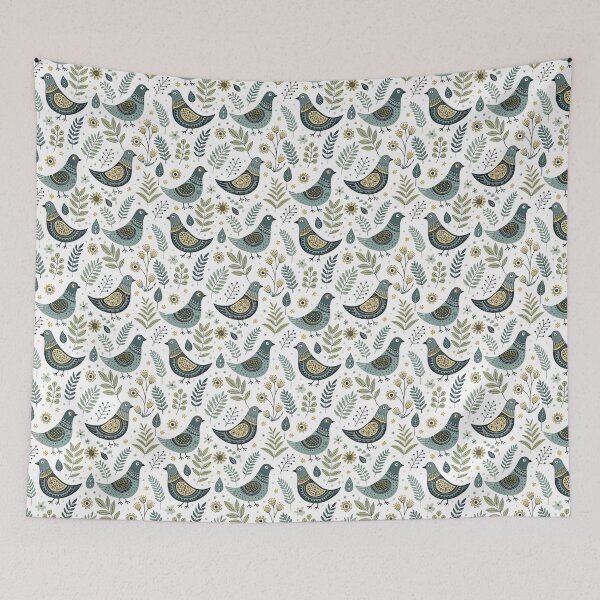 Item preview, Nordic Folk Garden Birds designed and sold by Shuga-Design.