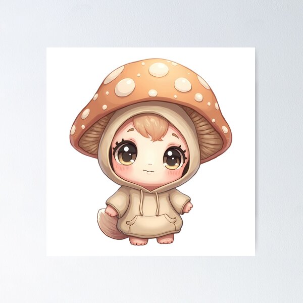 Item preview, Cozy Mushroom Friend – Cute Kawaii Fantasy Character designed and sold by santi-ia.