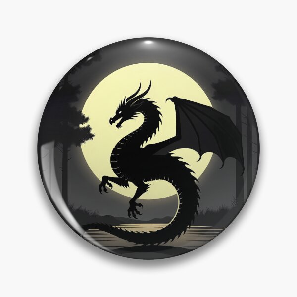 Item preview, Copy of Mystical Dragon Silhouette with Twisting Tail under Moonlit Sky Design designed and sold by NovaDigitalArt45.