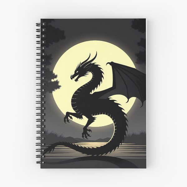 Item preview, Copy of Mystical Dragon Silhouette with Twisting Tail under Moonlit Sky Design designed and sold by NovaDigitalArt45.