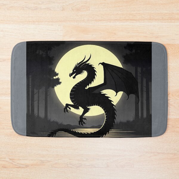 Item preview, Copy of Mystical Dragon Silhouette with Twisting Tail under Moonlit Sky Design designed and sold by NovaDigitalArt45.