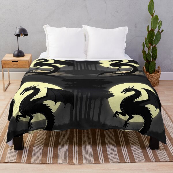 Item preview, Copy of Mystical Dragon Silhouette with Twisting Tail under Moonlit Sky Design designed and sold by NovaDigitalArt45.