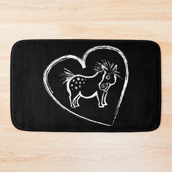 Item preview, Lindo poni blanco y negro sonriente con manchas y un gran corazón de amor designed and sold by DappleDesign.