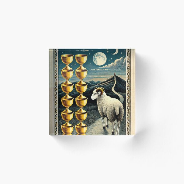 Item preview, Sheepism – Eight of Cups Tarot Card designed and sold by Thpoar.