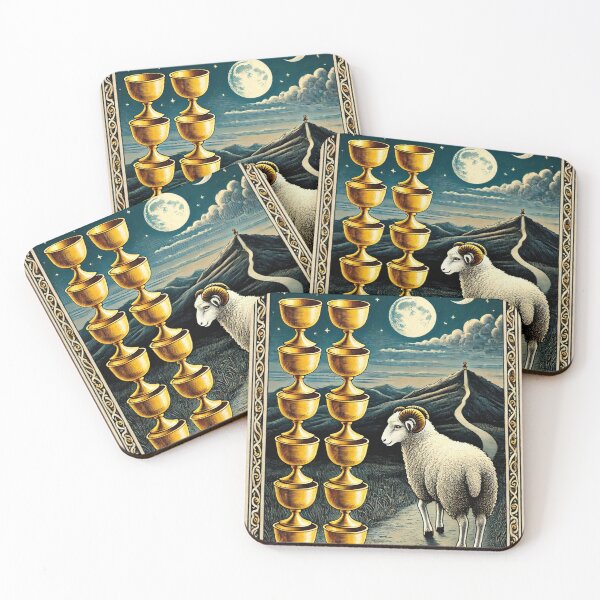 Item preview, Sheepism – Eight of Cups Tarot Card designed and sold by Thpoar.