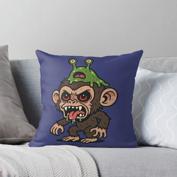 Item preview, Chimpanzee with an Alien Brain Slug designed and sold by Ghost on Toast.