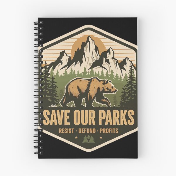 Item preview, National Parks Save Our Resist Bear USA Outdoor Adventures  designed and sold by MarkLeedsArt.