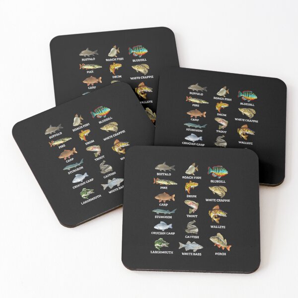 Item preview, ypes of Freshwater Fish Species Fishing Fisherman Anglers designed and sold by CameronTheBro.